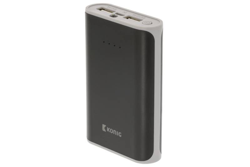 Powerbank Lithium-Ion 7500 mAh USB Schwarz Nedis von König