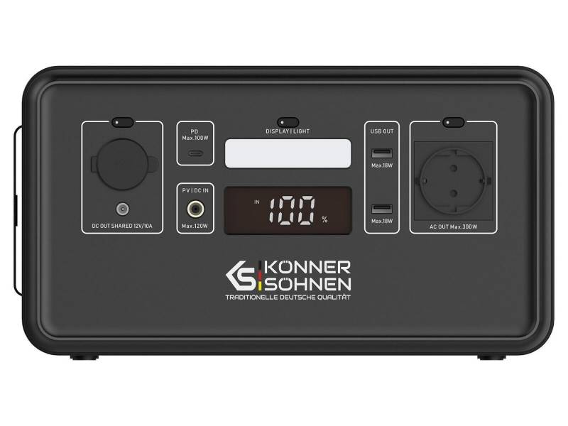 Könner & Söhnen KS 500PS Powerstation Tragbare Notstromversorgung mobil Powerbank 500 W (1 St) von Könner & Söhnen