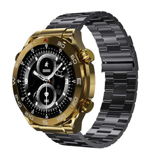 KööK ZD5 Ultra Mate Smartwatch, Sports Watch - Outdoor Smartwatch, NFC 1,5“ 3 Tasten Luxus Edelstahl Uhr (GPS, Thermometer) IP67 Leben wasserdicht, drahtlose Ladung mit extra Armband, for IOS&Androied von KööK