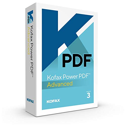 Kofax (ehemals Nuance) Power PDF 3.0 Advanced|1PC/WIN|Vollversion|unbegrenzte Laufzeit|Aktivierungscode per Post [Lizenz][KEINE CD][NO von Kofax (ehemals Nuance)