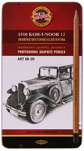 KOH-I-NOOR Bleistifte Härte 8B 7B 6B 5B 4B 3B 2B B HB F H und 2H Graphitstifte Bleistift Set von Koh-I-Noor