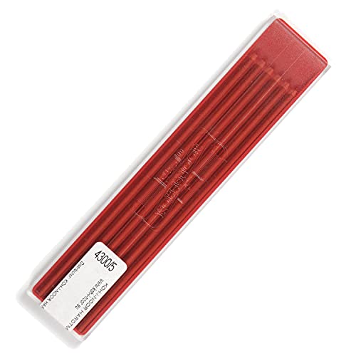 KOH-I-NOOR Farbminen, Minenstärke 2mm, für Druckbleistift in 120mm Länge - Rot von Koh-I-Noor