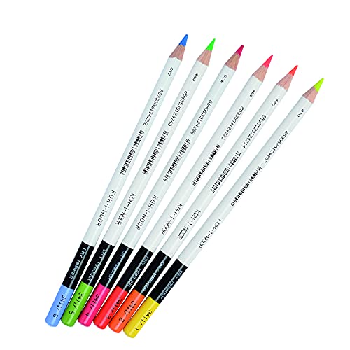 KOH-I-NOOR Textmarker-Bleistift in Neonfarben, farblich sortiert (6 Stück) von Koh-I-Noor