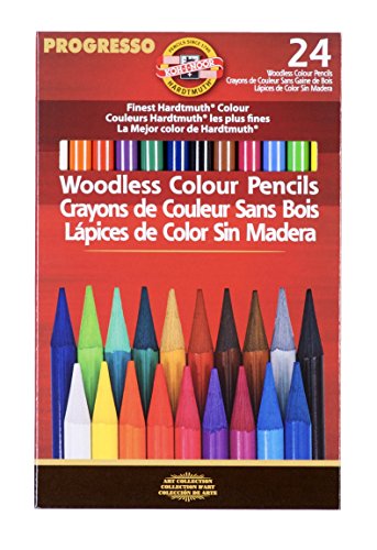 Koh-I-NOOR PROGRESSO graphit Bleistift Set, 6 Grad, 2 Bleistifte PRO Grad, 12 Bleistifte (fa8911.12) bunter Bleistift 24 Pencils multi von Koh-I-Noor