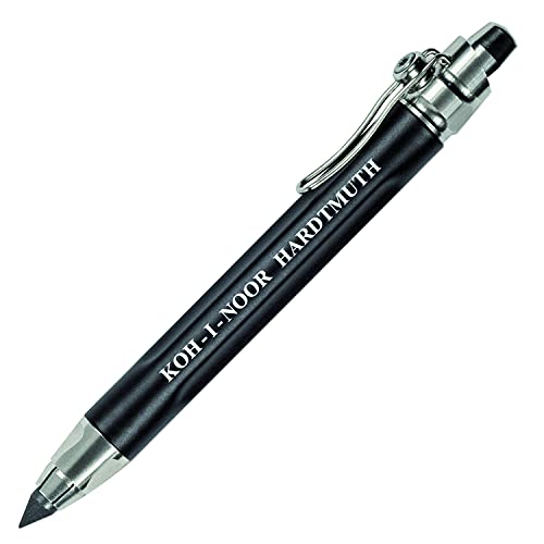 Koh-I-Noor 5311 Druckbleistift, Mechanische Kupplung, Bleistiftmine, 5,6 mm Durchmesser – Schwarz von Koh-I-Noor