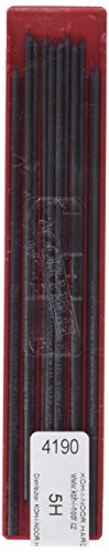 Koh-I-Noor Graphitmine, Minenstärke 2mm, für Druckbleistift in 120mm Länge, Härtegrad 5H 419005H013PK graphit 2.0 mm von Koh-I-Noor
