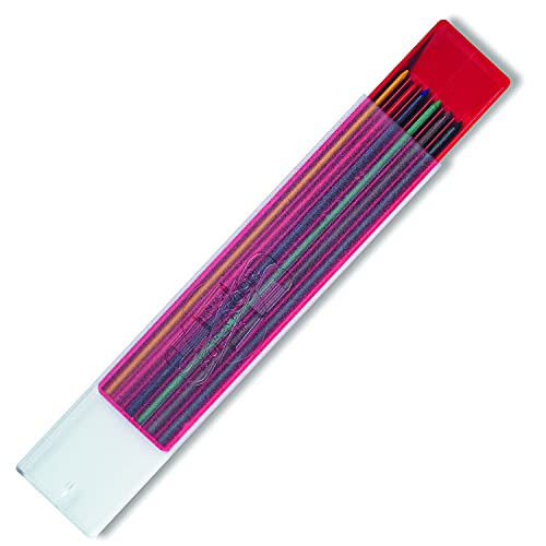 Koh-I-Noor Graphitminen für Druckbleistift, 2 mm Durchmesser, 120 mm – Farben sortiert (6er-Set), 1 packung mit allen farben, 4301006004PK von Koh-I-Noor
