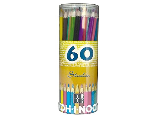 Koh-I-Noor H3660 Buntstifte, 60 Stück, mehrfarbig, Holz, 2,9 mm, Sechskant, China von Koh-I-Noor