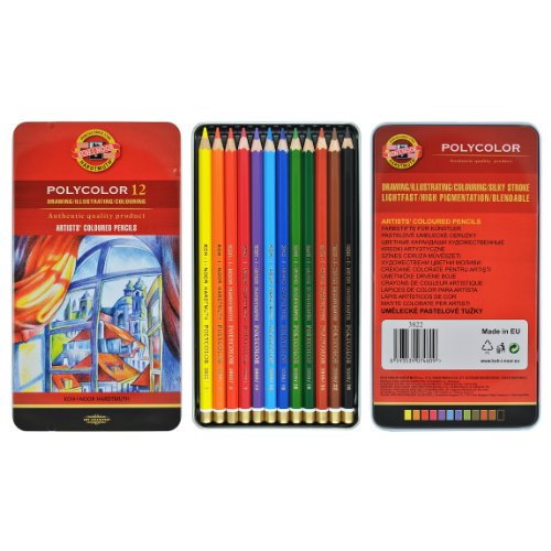 Koh-i-noor Polycolor 12 Artists' Colored Pencils. 3822 by Koh-I-Noor von Koh-I-Noor