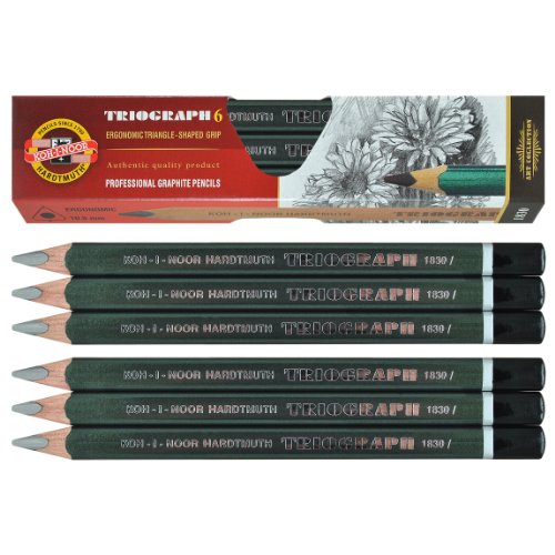 Koh-i-noor Triograph - 6 Thick Triangular Graphite Pencils. 1831 4B by Koh-I-Noor von Koh-I-Noor