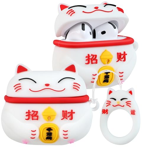 Kokaade Schutzhülle für Airpods 4 für Damen und Mädchen, niedliches Kawaii, mit Schlüsselanhänger, lustiges weißes Katzen-Design, 3D, weiche Silikon-Schutzhülle für Airpod-Hülle 4. Generation 2024 Kokaade Schutzhülle für Airpods 4 für Damen und Mädchen, niedliches Kawaii, mit Schlüsselanhänger, lustiges weißes Katzen-Design, 3D, weiche Silikon-Schutzhülle für Airpod-Hülle 4. Generation 2024 von Kokaade