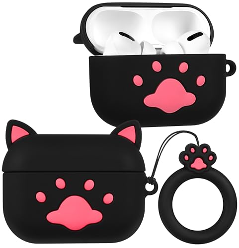 Kokaade Schutzhülle für Airpods Pro 2. / 1. Generation für Damen und Mädchen, mit Schlüsselanhänger, lustige Katzenklaue, Cartoon-Design, 3D-Silikon-Hülle für Teenager, Schutzhülle für Airpods Pro Kokaade Schutzhülle für Airpods Pro 2. / 1. Generation für Damen und Mädchen, mit Schlüsselanhänger, lustige Katzenklaue, Cartoon-Design, 3D-Silikon-Hülle für Teenager, Schutzhülle für Airpods Pro von Kokaade