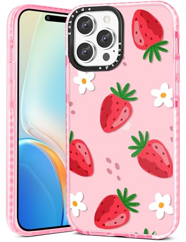 Kokaade Schutzhülle für iPhone 13 Pro Max für Damen und Mädchen – niedliches Kawaii-Erdbeer-Blumen-Design, TPU-Schutzhülle für iPhone 13 Promax Kokaade Schutzhülle für iPhone 13 Pro Max für Damen und Mädchen – niedliches Kawaii-Erdbeer-Blumen-Design, TPU-Schutzhülle für iPhone 13 Promax von Kokaade