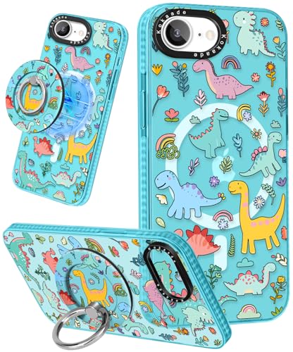 Kokaade Schutzhülle für iPhone 16e, süßes Kawaii, kompatibel mit Magsafe, magnetischer Ringhalter, Ständer, Dinosaurier, modisches Design, Handyhülle, mädchenhaftes TPU für iPhone 16e Kokaade Schutzhülle für iPhone 16e, süßes Kawaii, kompatibel mit Magsafe, magnetischer Ringhalter, Ständer, Dinosaurier, modisches Design, Handyhülle, mädchenhaftes TPU für iPhone 16e von Kokaade