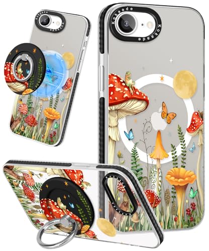 Kokaade Schutzhülle für iPhone 16e, süßes Kawaii, kompatibel mit Magsafe, magnetischer Ringhalter, Ständer, Pilz, Schmetterling, modisches Design, Handyhülle, mädchenhaftes TPU für iPhone 16e Kokaade Schutzhülle für iPhone 16e, süßes Kawaii, kompatibel mit Magsafe, magnetischer Ringhalter, Ständer, Pilz, Schmetterling, modisches Design, Handyhülle, mädchenhaftes TPU für iPhone 16e von Kokaade