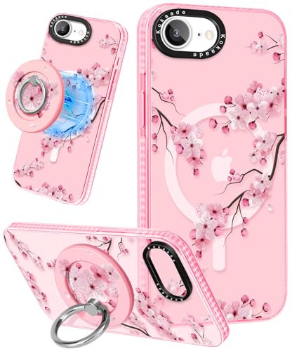 Kokaade Schutzhülle für iPhone 16e für Damen und Mädchen – süßes Kawaii, kompatibel mit Magsafe, magnetischer Ringhalter, Ständer, Pfirsichblüte, modisches Design, Handyhülle, mädchenhafte Kokaade Schutzhülle für iPhone 16e für Damen und Mädchen – süßes Kawaii, kompatibel mit Magsafe, magnetischer Ringhalter, Ständer, Pfirsichblüte, modisches Design, Handyhülle, mädchenhafte von Kokaade