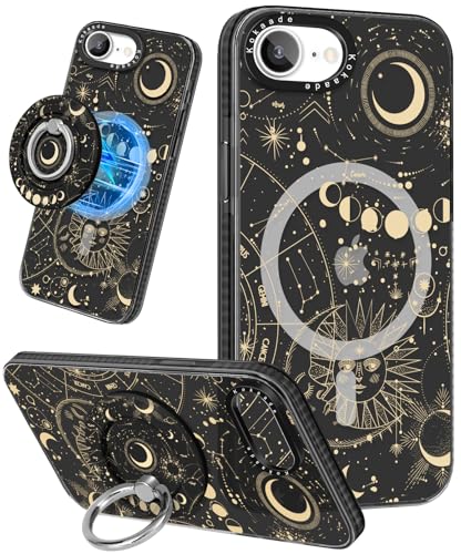 Kokaade Schutzhülle für iPhone 16e für Damen und Mädchen – süßes Kawaii, kompatibel mit Magsafe, magnetischer Ringhalterung, Ständer, Sonne, Mond, modisches Design, Handyhülle, mädchenhafte Kokaade Schutzhülle für iPhone 16e für Damen und Mädchen – süßes Kawaii, kompatibel mit Magsafe, magnetischer Ringhalterung, Ständer, Sonne, Mond, modisches Design, Handyhülle, mädchenhafte von Kokaade