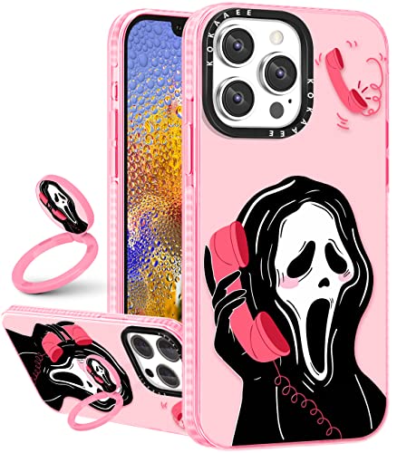 Kokaaee (2-in-1 Schutzhülle für iPhone 14 Pro, niedlicher Skelett-Totenkopf für Frauen und Mädchen, Kawaii, Mädchen, Rosa, Handyhüllen, lustig, cool, Gothic, einzigartiges Design, weiche Kokaaee (2-in-1 Schutzhülle für iPhone 14 Pro, niedlicher Skelett-Totenkopf für Frauen und Mädchen, Kawaii, Mädchen, Rosa, Handyhüllen, lustig, cool, Gothic, einzigartiges Design, weiche von Kokaaee