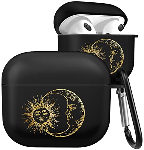 Kokaaee Schutzhülle für Airpods 3. Generation, Damen, niedliche Funda-Abdeckung, lustig, Estuche, schwarzer Schutz mit Schlüsselanhänger, Silikon, lustig, ästhetisch, cool, Mädchen, Jungen, Sonne und Kokaaee Schutzhülle für Airpods 3. Generation, Damen, niedliche Funda-Abdeckung, lustig, Estuche, schwarzer Schutz mit Schlüsselanhänger, Silikon, lustig, ästhetisch, cool, Mädchen, Jungen, Sonne und von Kokaaee