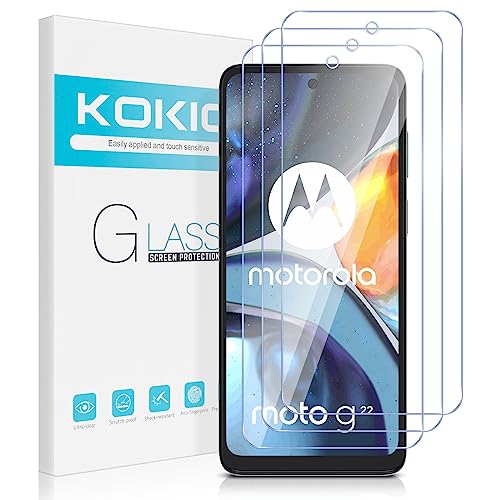Kokio 3 Stück Schutzfolie für Motorola Moto G22/E32/E32S, Panzer Schutz Glas Displayschutzfolie für Moto G22, 9H Härte, Anti-Fingerprint, HD Klar, Frei von Kratzern, Anti-Bläschen(6,5 Zoll) von Kokio