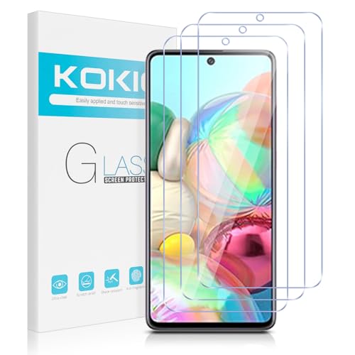 Kokio 3 Stück Schutzfolie für Samsung Galaxy A71 4G Schutzglas,9H Härte,Ultra-klar HD,Anti-Kratz,Keine Blasen Displayschutzfolie für Samsung A71 4G von Kokio