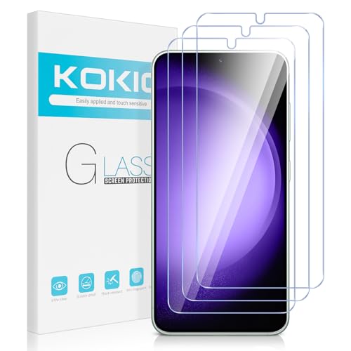 Kokio 3 Stück Schutzfolie für Samsung Galaxy S23 FE 5G Schutzglas, Anti-Bläschen, Anti-Kratzen, Anti-Fingerprint, Ultra-klar Displayschutz, 9H Härte Folie für Samsung S23 FE Schutzglas von Kokio