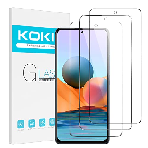 Kokio 3 Stück Schutzglas für Xiaomi Redmi Note 10 Pro/10 Pro Max 4G Schutzfolie,Displayschutzfolie,9H Härte,Ultra-klar HD,Anti-Kratz,Blasenfrei Schutzglas für redmi note 10 pro 6.67" von Kokio