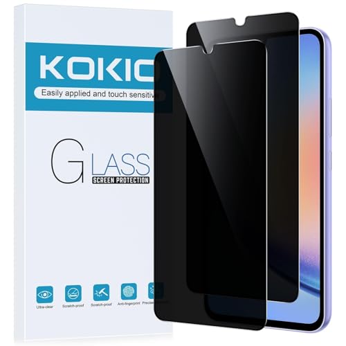 Kokio Sichtschutz Schutzfolie für Samsung Galaxy A34 5G, 9H Härte Anti-Peep-Schutzglas,Anti-Kratzer,Anti-Spionage Schutz für den Bildschirm,2 Stück von Kokio