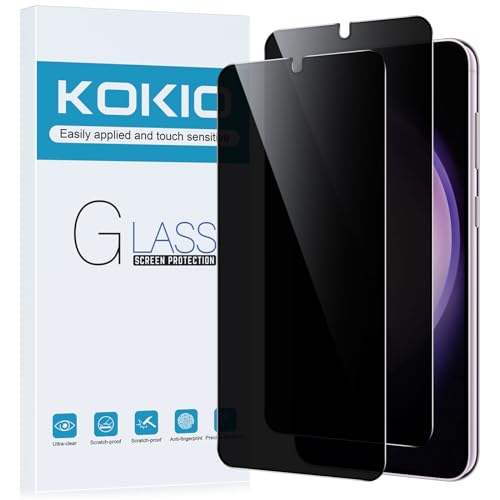 Kokio Sichtschutz Schutzfolie für Samsung Galaxy S23 Plus 5G, 9H Härte Anti-Peep-Schutzglas,Anti-Kratzer,Anti-Spionage Schutz für den Bildschirm,2 Stück von Kokio