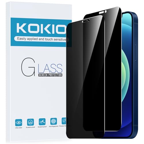 Kokio Sichtschutz Schutzfolie für iPhone 12 Mini, 9H Härte Anti-Peep-Schutzglas,Anti-Kratzer,Anti-Spionage Schutz für den Bildschirm,2 Stück von Kokio