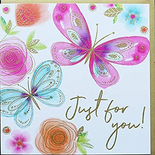 Koko Designs Geburtstagskarte mit Schmetterlingen, luxuriös, modern, 160 mm² von Koko Designs