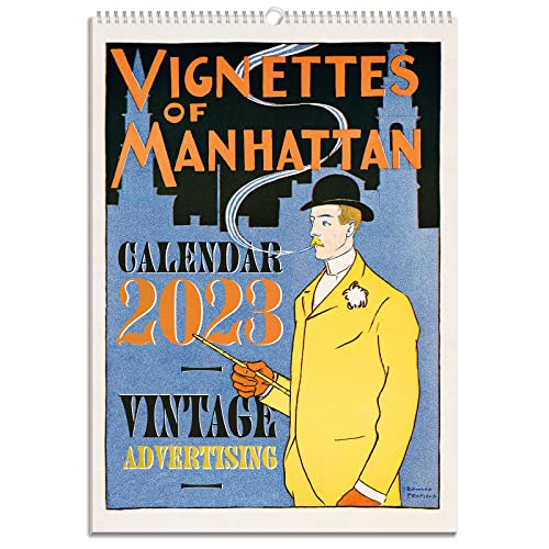 Grupo Erik Offizieller Vintage Kalender 2023, A3-Kalender, 30,5 x 41,9 cm, quadratischer Wandkalender 2023, klassischer Kalender 2023, spiralgebundener Kalender 2023, Flip-Kalender 2023 von Kokonote