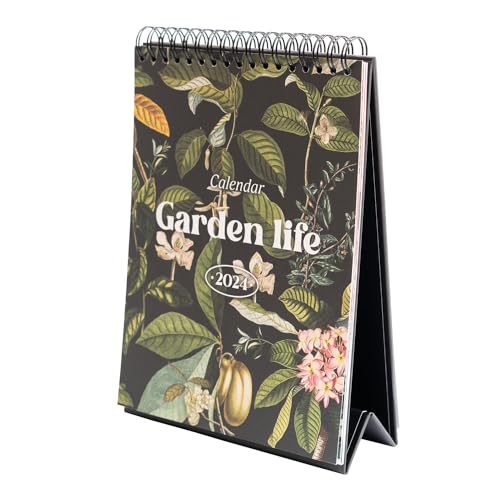 Kokonote Kalender 2024 Tischkalender Garden Life Kalender 2024 Familienplaner Tischkalender 2024 zum Aufstellen 17 x 17 cm Jahreskalender 2024 von Kokonote