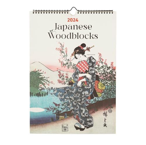 Kokonote Kalender 2024 Wandkalender 2024 Japanese Woodblocks - Kalender 2024 Familienplaner 28 x 39,7 cm 12 Monate von Kokonote
