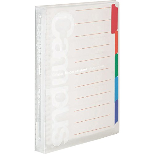 Kokuyo Binder Notebook Binder B5, 26 Ringe, Schalteröffnung, Kapazität 100 Blatt, Hergestellt in Japan, Transparent P333NT von Kokuyo Co., Ltd