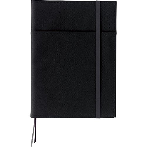 Kokuyo Systemic Notizbuch, nachfüllbar, Doppelring-Notizbuch mit Kantenüberzug, Semi B5 (17,8 x 24,9 cm), normale Lineal, 35 Zeilen x 40 Blatt, schwarzer Einband von Kokuyo