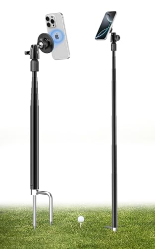 Kolasels Golf-Telefonhalter aus Metall für Schallplattenschaukel, Putting, Golf-Trainingshilfe, Stativ von Kolasels
