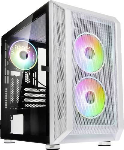 Kolink CITADEL MESH RGB WHITE Midi-Tower Gaming-Gehäuse, Gehäuse Weiß von Kolink