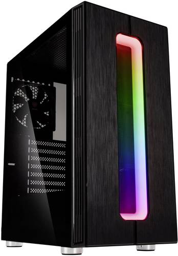 Kolink Nimbus RGB Midi-Tower PC-Gehäuse Schwarz 1 vorinstallierter Lüfter, Integrierte Beleuchtung von Kolink