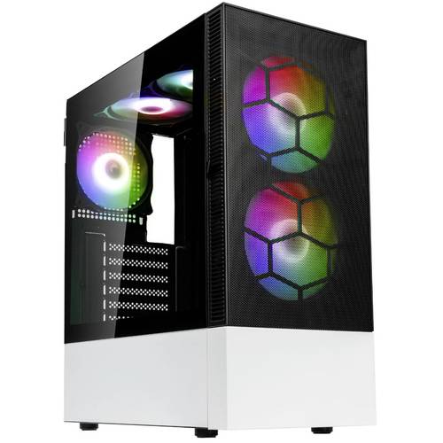 Kolink Observatory MX Mesh ARGB Midi Tower Case - Black/White Midi-Tower Gehäuse, Gaming-Gehäuse, von Kolink