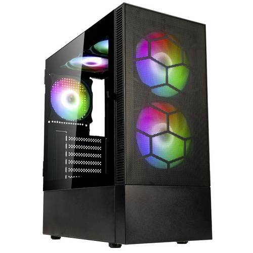 Kolink Observatory MX Mesh ARGB Midi Tower Case - Black Midi-Tower PC-Gehäuse, Gehäuse, Gaming-Geh von Kolink