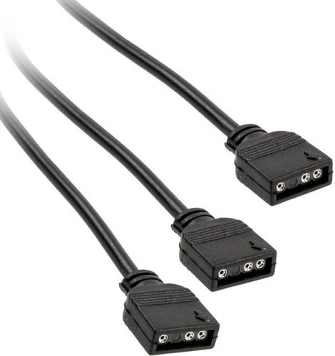 Kolink PC-Lüfter Y-Kabel [1x PC-Lüfter Buchse 3pol. - 2x PC-Lüfter Buchse 3pol.] 0.30m Schwarz von Kolink