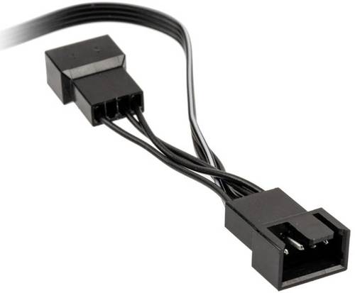 Kolink PC-Lüfter Y-Kabel [1x PC-Lüfter Buchse 4pol. - 2x PC-Lüfter Buchse 4pol.] 0.35m Schwarz von Kolink