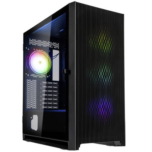 Kolink Unity Lateral ARGB Midi-Tower PC-Gehäuse Schwarz 4 Vorinstallierte LED Lüfter von Kolink