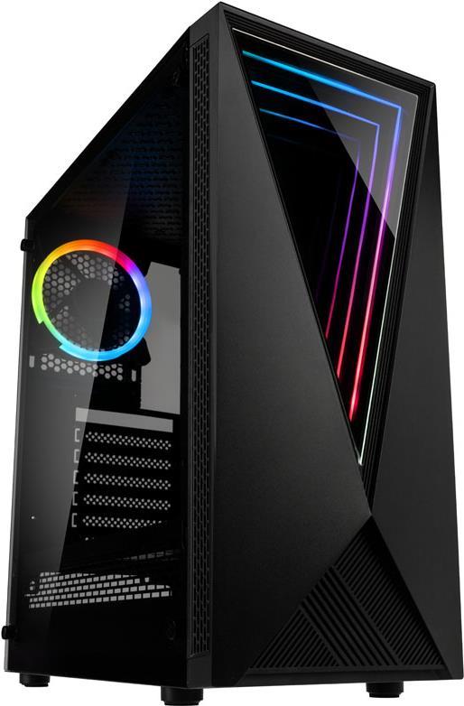 Kolink VOID RGB Midi-Tower - schwarz Window - Midi/Minitower - ATX - Midi Tower - PC - Stahl - Netz - Kunststoff - Schwarz - ATX - micro ATX - Mini-ITX - Gaming (VOID RGB) von Kolink