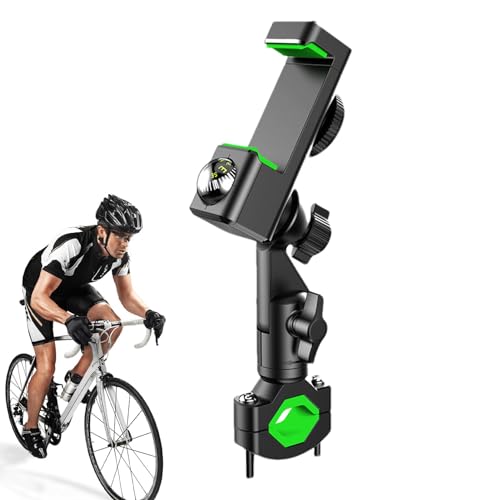 Koljkmh Fahrrad-Telefonhalterung, Telefonhalterung für Fahrrad - Motorrad-Smartphone-Halterung um 360 Grad drehbar,Motorradhalterung, Fahrradzubehör mit integriertem Kompass von Koljkmh