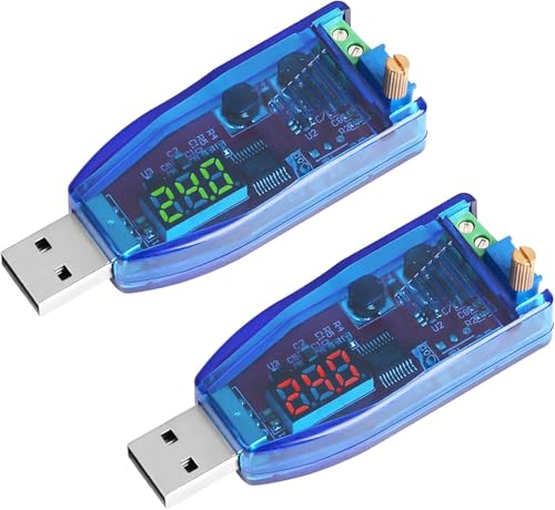 2 Pcs DC-DC-Wandler USB Buck Boost Converter verstellbar Spannungsregler modul Step Down Step Up 5V bis 3,3V 9V 12V 24V Rote grünes Licht Display 2 Pcs DC-DC-Wandler USB Buck Boost Converter verstellbar Spannungsregler modul Step Down Step Up 5V bis 3,3V 9V 12V 24V Rote grünes Licht Display von Kolrid