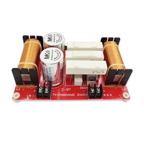 Komdndht 1 Stück 550W Heavy Bass-Lautsprecher Frequenzweiche 43Hz/45Hz Subwoofer-Crossover-Filter Rot HiFi DIY Auto-Audio-Crossover-Filter von Komdndht