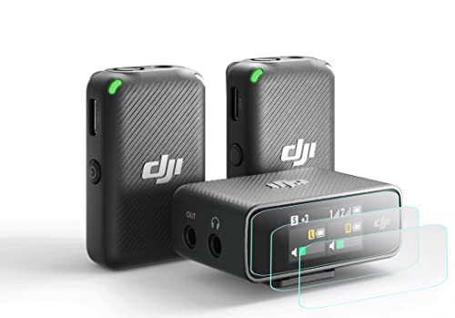 Komet Mikrofon-Displayschutzfolie kompatibel für DJI MIC Wireless Mikrofon, 9H gehärtetes Glas, Anti-Kratzen, Anti-Bläschen, Anti-Staub, 3 Stück von Komet