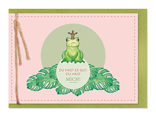 Komma³ Froschkönig-Karte quer, Modern, Einfarbig, Grün, A6, Jederzeit, Freundschaft Komma³ Froschkönig-Karte quer, Modern, Einfarbig, Grün, A6, Jederzeit, Freundschaft von Komma³